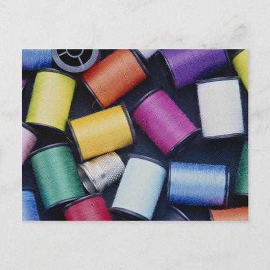 Carte Postale Beaux Spools de fil (Devant)