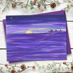 Carte Postale Beaux Trois Rois mages aquarelle budget