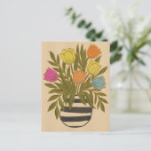 Carte Postale Beaux Tulipes Vintage (Debout devant)