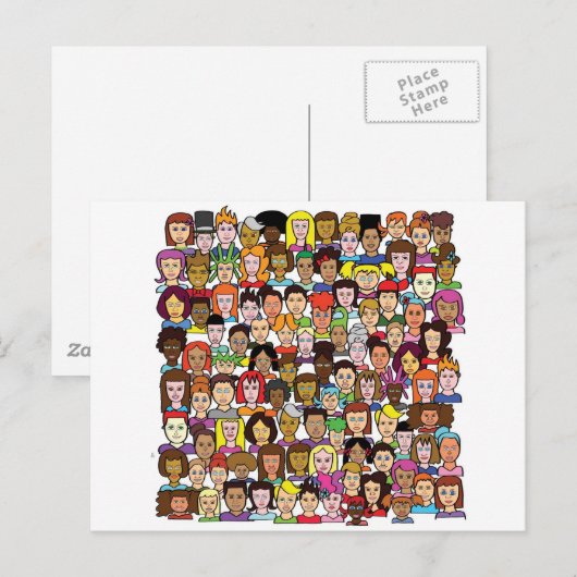 Carte Postale Beaux Visages (Devant / Derrière)