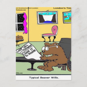 Carte Postale Beaver Living Wills Rick London Funny