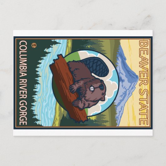 Carte Postale Beaver & Mt Hood - Columbia River Gorge, OU (Devant)