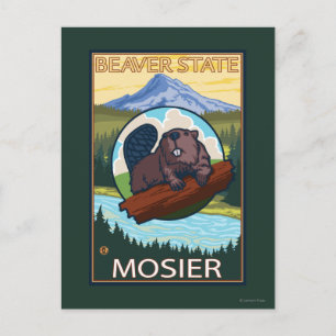 Carte Postale Beaver & Mt. Hood - Mosier, Oregon