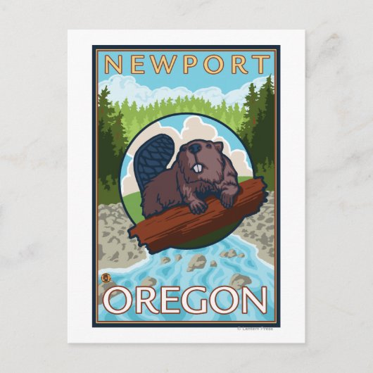 Carte Postale Beaver & River - Newport, Oregon (Devant)