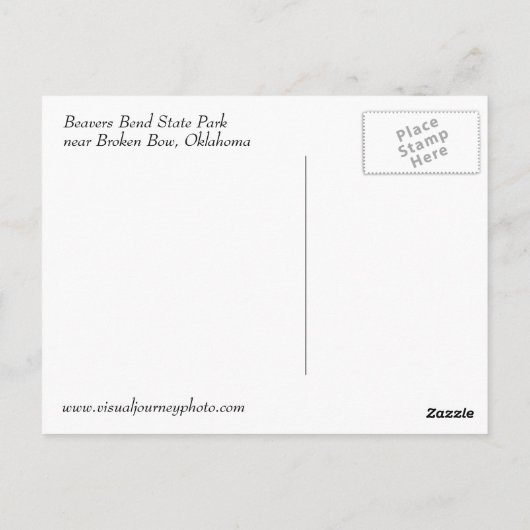 Carte postale Beavers Bend State Park (Dos)