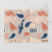 Carte Postale Bébé à bord Faire-part de naissance nautique (Dos)