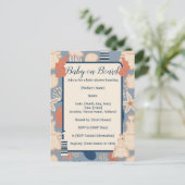 Carte Postale Bébé à bord Nautique bébé garçon douche (Debout devant)