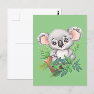 Carte Postale Bébé adorable Ours Koala