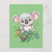 Carte Postale Bébé adorable Ours Koala (Devant)