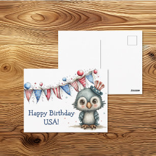 Carte Postale Bébé Aigle Oncle Sam Art Patriotique