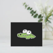 Carte Postale bébé alligator maladroit (Debout devant)