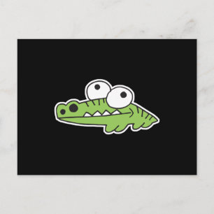 Carte Postale bébé alligator maladroit