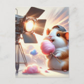 Carte Postale Bébé, animal mignon avec bonbons en coton, Post-cr (Devant)