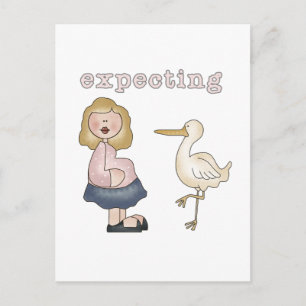 Carte Postale Bébé attendu - T-shirts et cadeaux de cigogne