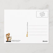 Carte Postale Bébé attraper l'oiseau de la paix (Dos)