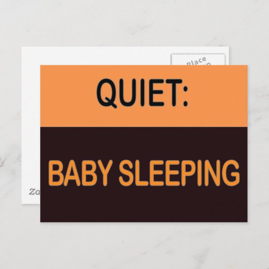 CARTE POSTALE BÉBÉ AU CALME DORMIR (Devant / Derrière)