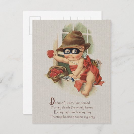 Carte Postale Bébé bandit voler les coeurs CC0862 Danny Cutie (Devant / Derrière)