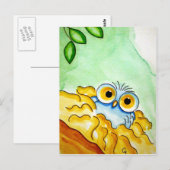 Carte postale BÉBÉ BLEU BLEU OWL (Devant / Derrière)