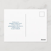 Carte Postale Bébé bleu mou Pieds de garçon Illustration Merci (Dos)