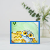 CARTE POSTALE BÉBÉ BLUE OWL 1 POSTCARD (Debout devant)