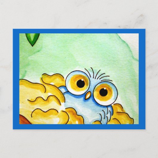 CARTE POSTALE BÉBÉ BLUE OWL 1 POSTCARD (Devant)