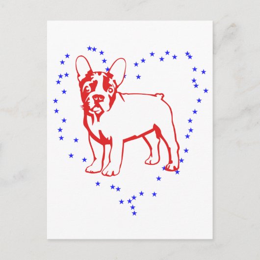 Carte Postale Bébé Bouledogue (Devant)