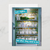 Carte Postale Bébé Bouteille Champagne Frigo (Devant / Derrière)