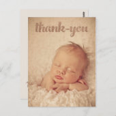 Carte Postale Bébé Bronze Merci photo (Devant / Derrière)