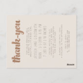 Carte Postale Bébé Bronze Merci photo (Dos)