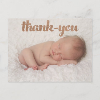 Carte Postale Bébé Bronze Merci photo
