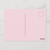 Carte Postale Bébé Cartoon de chat mignonne Pois rose (Dos)