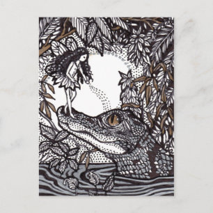 Carte Postale Bébé Croc et Fée