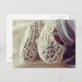 Carte Postale Bébé Crochet Booties (Devant / Derrière)