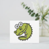 Carte Postale Bébé crocodile mignon (Debout devant)