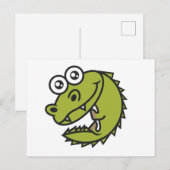 Carte Postale Bébé crocodile mignon (Devant / Derrière)