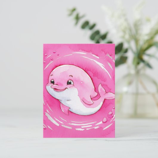 Carte Postale Bébé Dauphin (Debout devant)