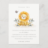 Carte Postale Bébé de bois mignon Foliage de Lion N'importe quel (Devant)