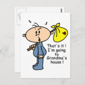 Carte Postale Bébé de la maison de grand-mère (BLUE) (Devant / Derrière)