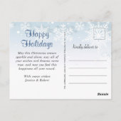 Carte Postale Bébé de Noël c'est covid dehors (Dos)