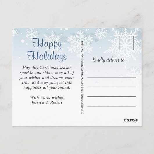 Carte Postale Bébé de Noël c'est covid dehors (Dos)