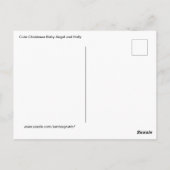 Carte Postale Bébé de Noël mignon Angel et Holly (Dos)