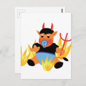 Carte Postale bébé diable (Devant / Derrière)