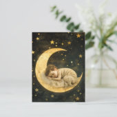 Carte Postale Bébé dormant sur la Lune (Debout devant)