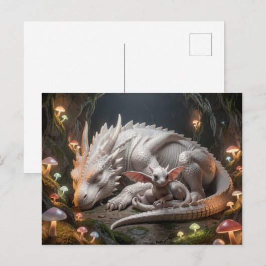Carte Postale Bébé dragon (Devant / Derrière)