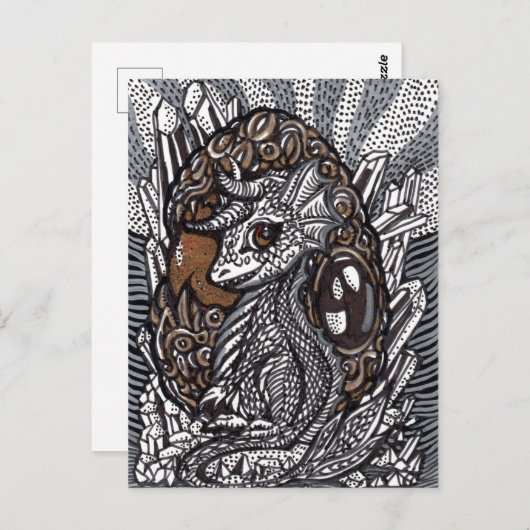 Carte Postale Bébé dragon (Devant / Derrière)