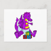 Carte Postale Bébé Dragon avec blocs (Devant)