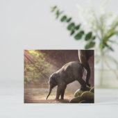 Carte Postale Bébé Eléphant Eau Potable Photo (Debout devant)