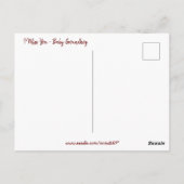 Carte Postale Bébé en NOIR ET BLANC (Dos)