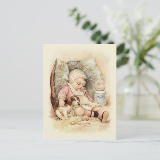 Carte Postale Bébé endormi (Debout devant)