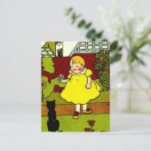 Carte Postale Bébé et chat noir (Debout devant)